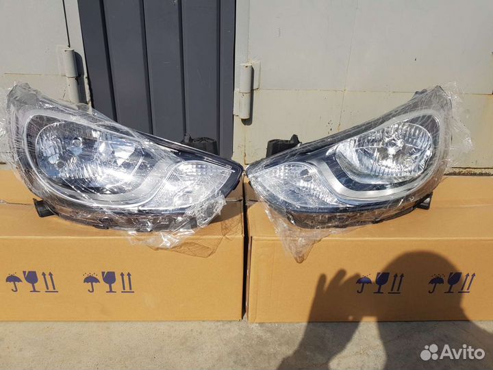 Фары новые Hyundai Solaris 2011-2014