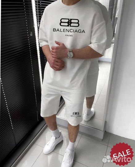 Спортивный костюм balenciaga (футболка+шорты)
