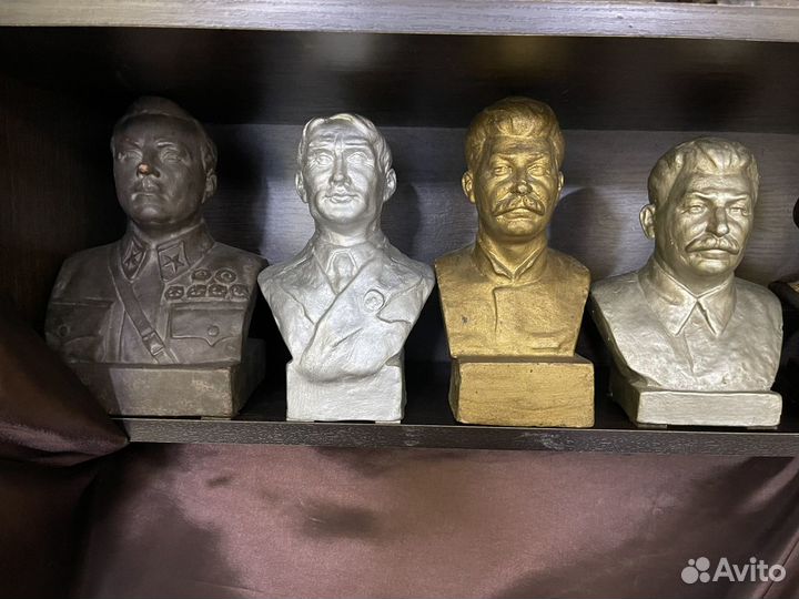 Бюсты политических деятелей, гжель, 1938 г