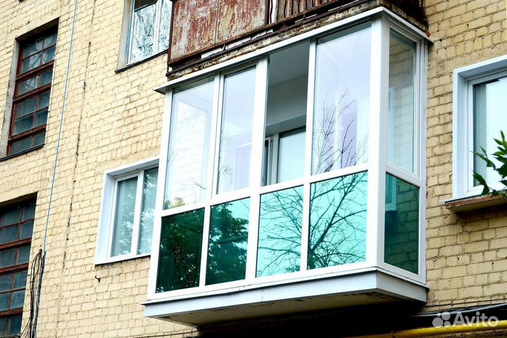 Остекление балконов с ремонтом