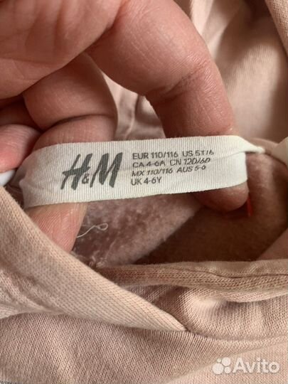 Комплект H&M для девочки 116 джинсы и толстовка