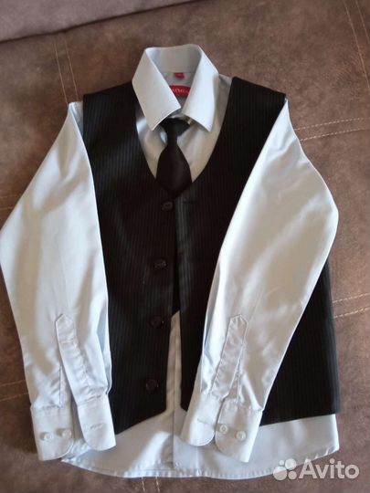 Рубашка, жилет, галстук 116-122