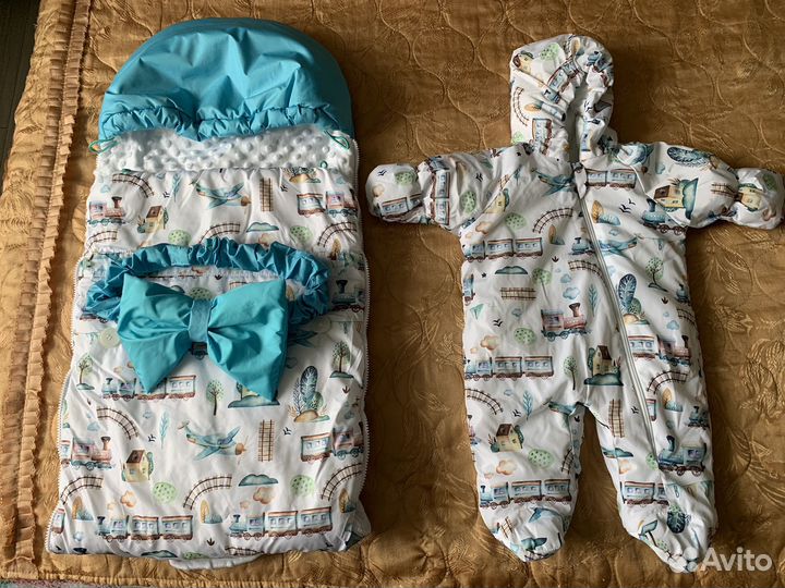 Конверт на выписку для мальчика весна осень