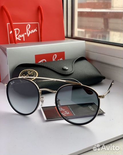 Очки ray ban round double bridge
