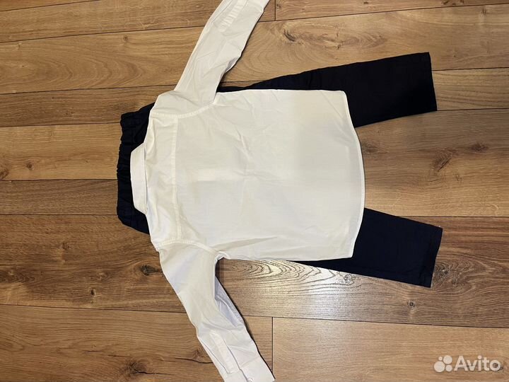 Рубашка белая h&m детская новая+ брюки и толстовка