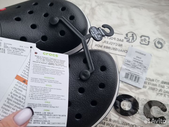 Мужские кроксы Crocs черный