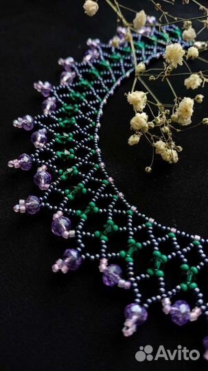 Колье из бисера