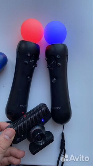 2 шт. PS Move + PS Eye + игра Схватка