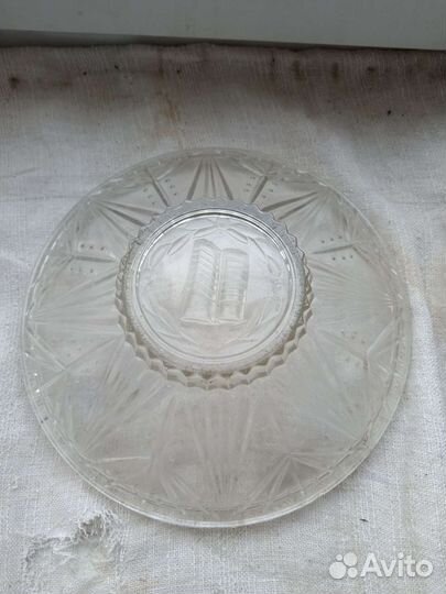 Стеклянная тарелка СССР