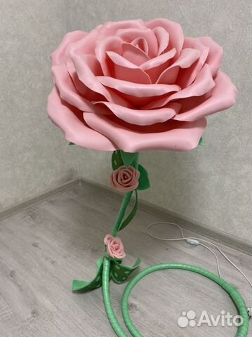 Торшер роза из изолона