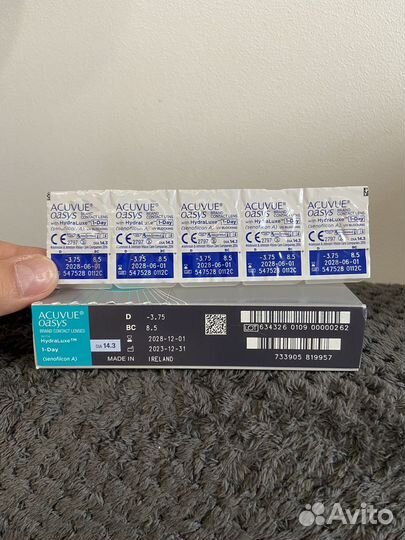 Линзы однодневные Acuvue oasis 1-Day