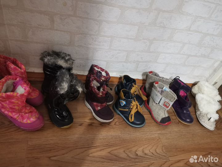 Обувь для девочки осень и зима, 21-28 р. 7 пар