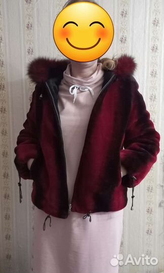 Шуба мутоновая (искусственный мех)