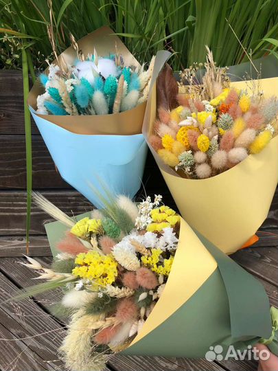 Букеты из сухоцветов