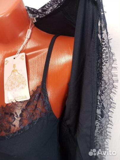 Комплект сорочка и накидка новый 44 размер