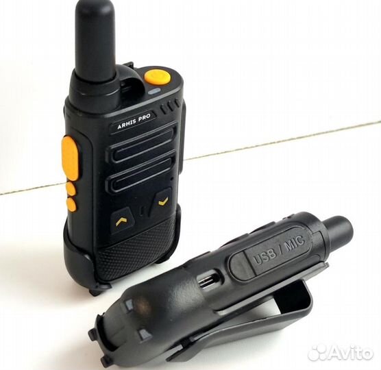 Легкая рация с наушником, комплект 2 штуки