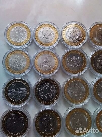 Монеты 10 руб. Набор 25 шт. Из мешка. UNC