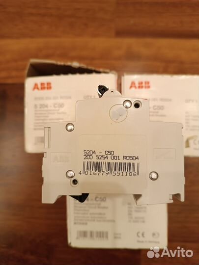 Автоматический выключатель ABB 4-полюсный S204 C50