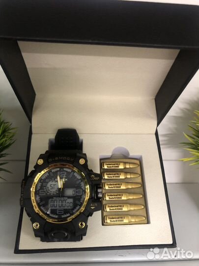 Часы casio g shock + зажигалка, подарочный набор