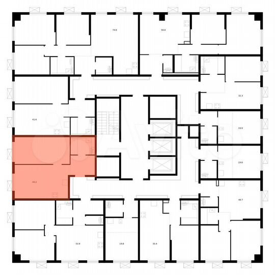 1-к. квартира, 44,2 м², 4/23 эт.