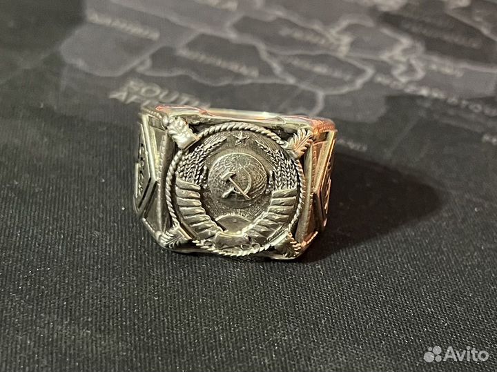 Мужской перстень серебро бу