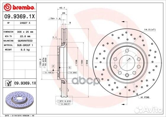 Диск тормозной передн, opel: astra G хечбэк 02