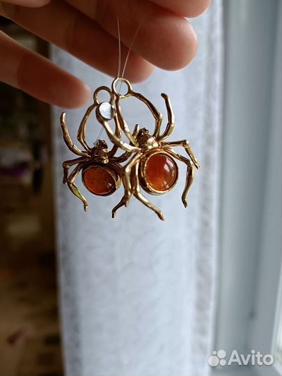 Серьги Конго Сердолик натуральный