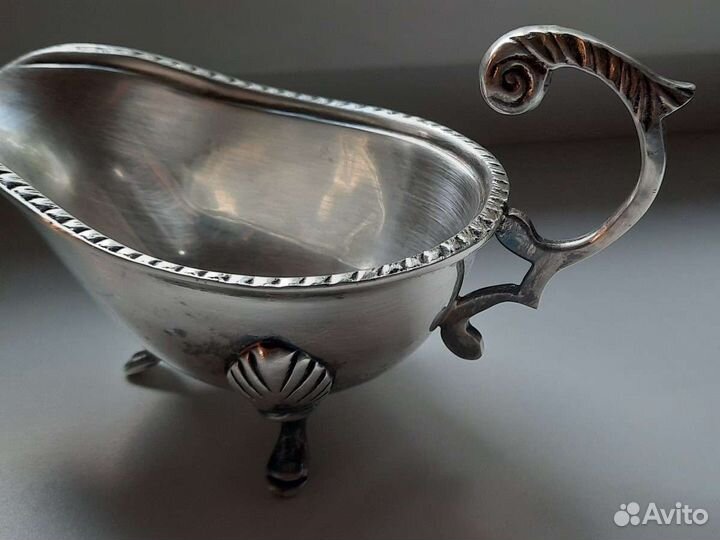 Соусник соусница серебро, Англия, винтаж