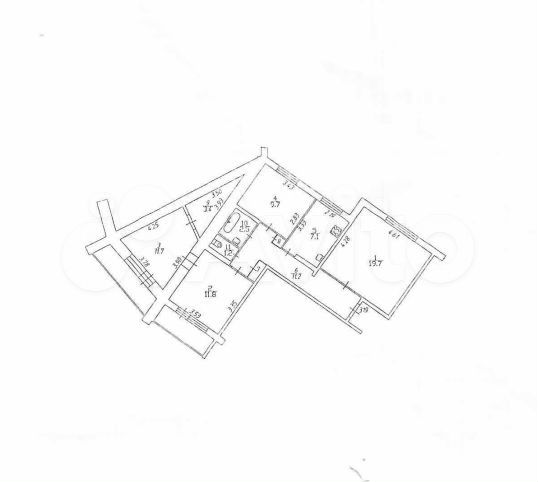 4-к. квартира, 80 м², 9/9 эт.