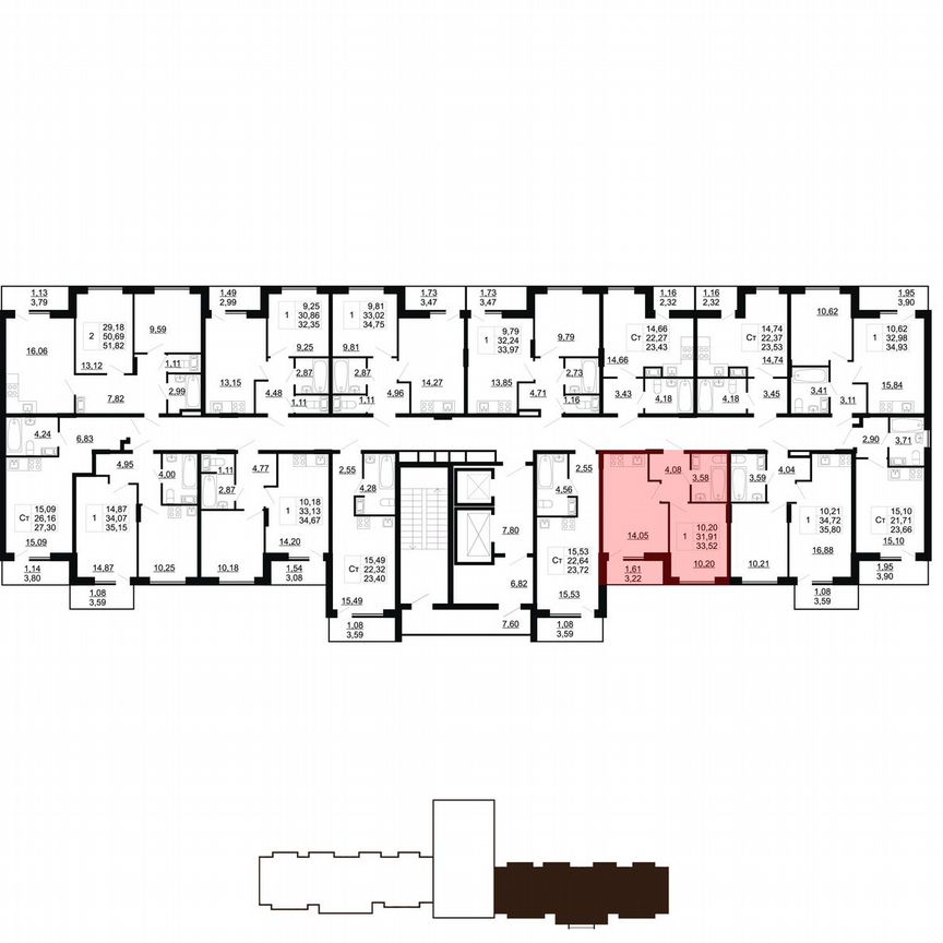 1-к. квартира, 33,5 м², 3/11 эт.