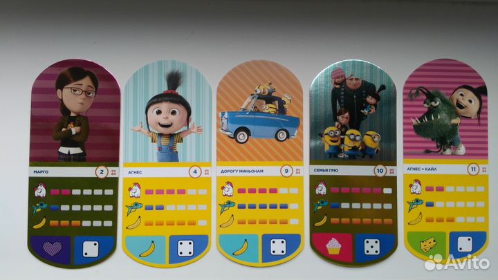 Карточки Гадкий я3 Магнит Миньоны