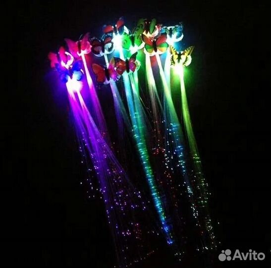 Светящаяся прядь заколка вечеринка украшение