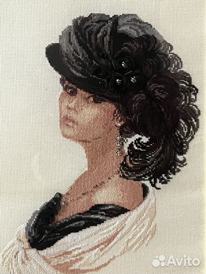 Картина вышитая крестом, ручная работа