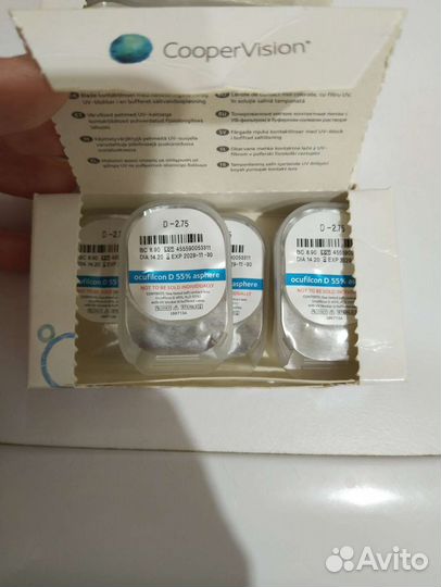 Контактные линзы Biomedics 55 -3 и -2,75 (за 5шт)