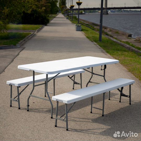 Стол и скамейки складные прокат аренда