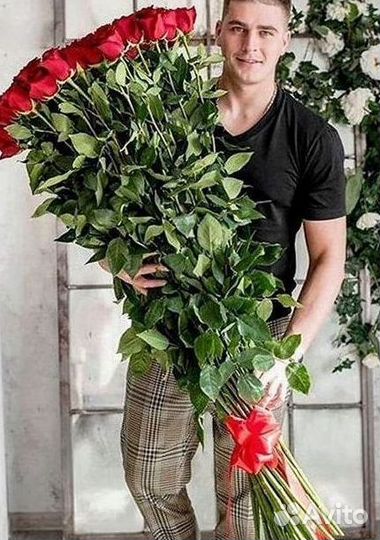 Высокие розы Доставка цветов