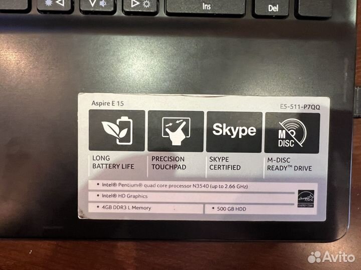 Ноутбук acer aspire E15