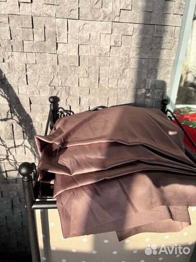 Ткань шёлк армани кофейный розовый цвет 10 метров