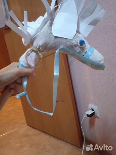 Лошадь самодельная на палке