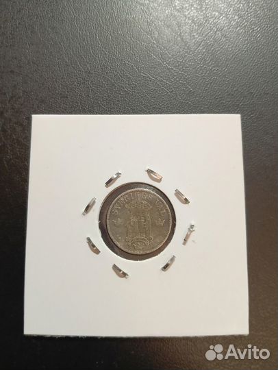 Швеция 10 эре 1907 Монета Серебро