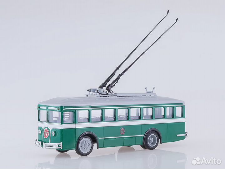 1:43 Масштабная модель Троллейбус лк-2, зеленый