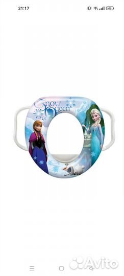 Накладка на унитаз с Эльзой и Анной