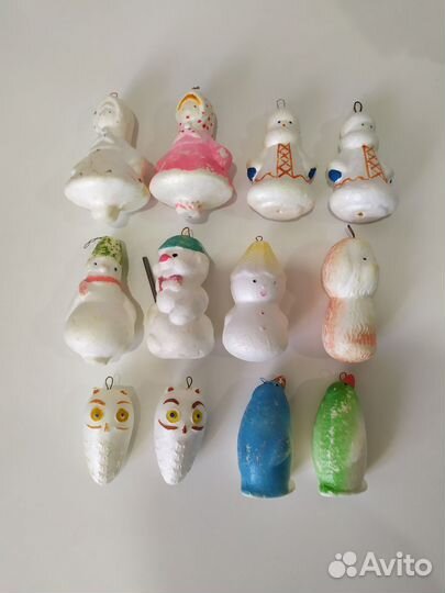 Елочные игрушки СССР советские пенопласт