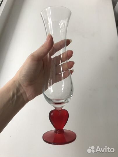 Ваза стеклянная с сердечком