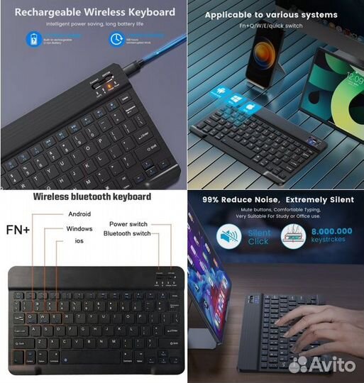 Bluetooth-клавиатура для Windows Android iPad