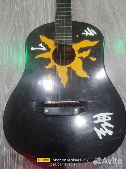 Акустическая гитара 6 струнная бу