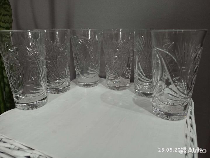 Стаканы хрусталь СССР 6 шт