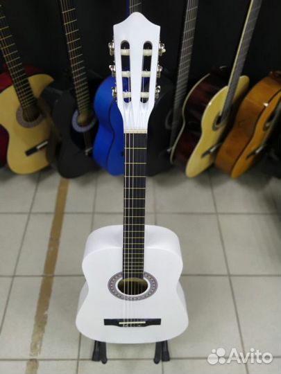 Белая Классическая гитара Новая матовая