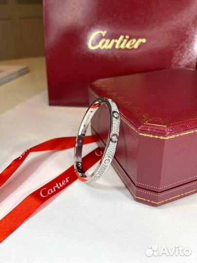 Браслет cartier love с бриллиантами
