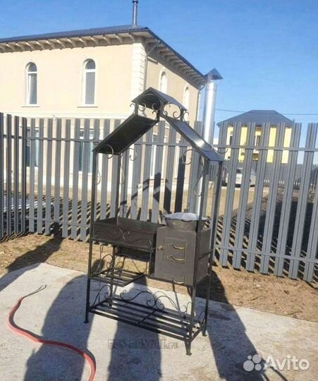 Мангал с печью